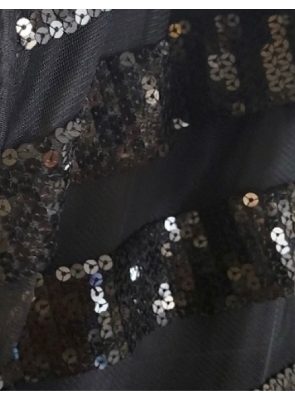 Tadashi Shoji One-Shoulder Black Sequin Sheath Dress - Picture 4 of 9